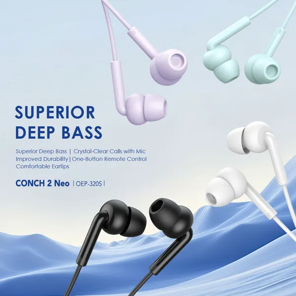 Oraimo Superior Deep Bass Ear Wired Earphones - Image 4