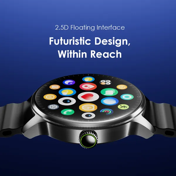 Oraimo Watch 5R AMOLED 2.5D Floating Interface IP68 Smart Watch - Image 4