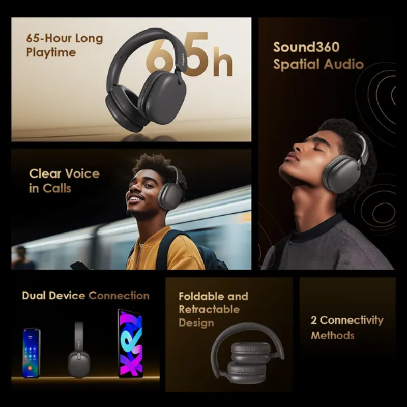 Oraimo BoomPop Lite ENC Over-Ear Wireless Headphones - Image 2