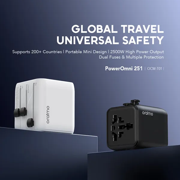 Oraimo PowerOmni 251 2500W Multi-Plug Travel Converter - Image 3
