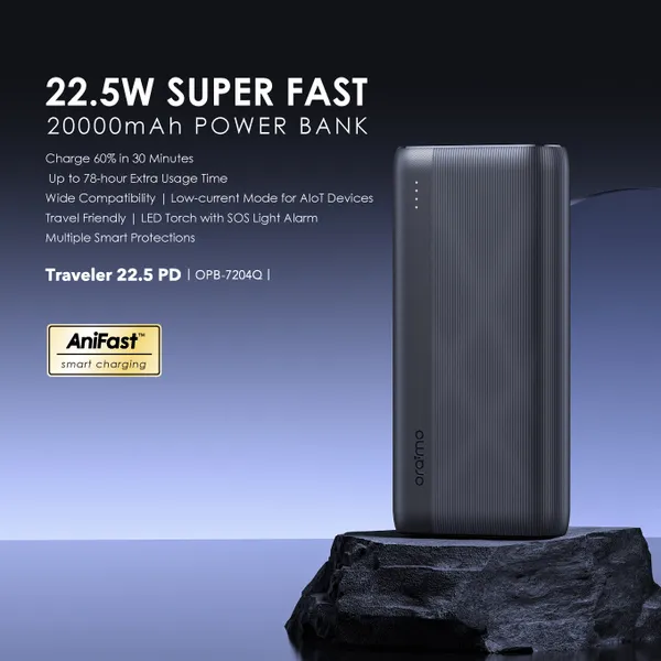Oraimo Traveler 22.5 PD 20000mAh 22.5W Power Bank - Image 3