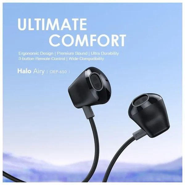 Oraimo Ultimate Comfort Type-C Half In-ear Wired Headphones - Image 4